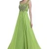 Formal Gowns Cinderella Divine - J733 Beaded Scoop Neck Chiffon A-line Dress 1 Formal Gowns Cinderella Divine - J733 Beaded Scoop Neck Chiffon A-line Dress