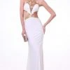 Formal Gowns Cinderella Divine - J735 Sheer Beaded Halter Midriff Cutout Dress 1 Formal Gowns Cinderella Divine - J735 Sheer Beaded Halter Midriff Cutout Dress