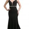 Formal Gowns Cinderella Divine - Jeweled Deep V-neck Sheath Dress
