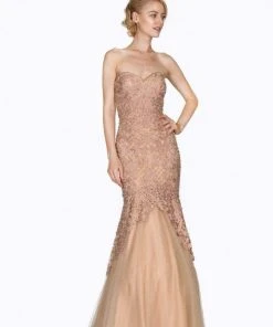 Cinderella Divine - KC1701 Beaded Lace Sweetheart Mermaid Gown