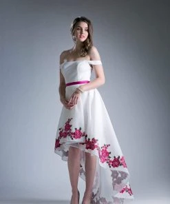 Cinderella Divine - KC1770 Off-Shoulder A-Line High Low Dress 11 Cinderella Divine - KC1770 Off-Shoulder A-Line High Low Dress