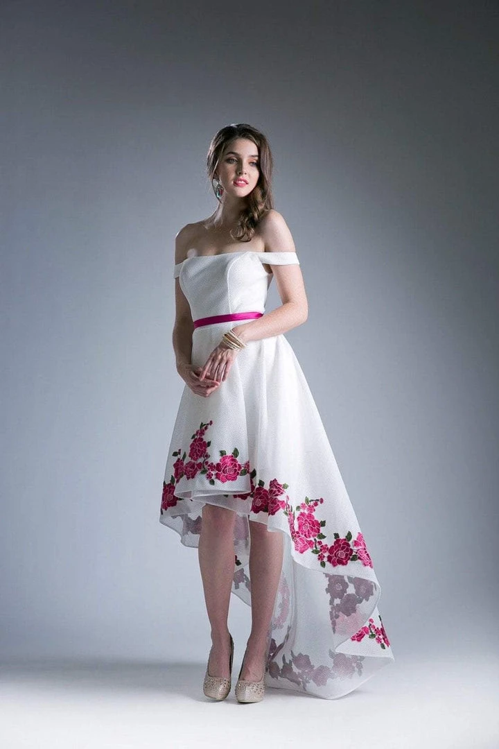 Cinderella Divine - KC1770 Off-Shoulder A-Line High Low Dress 7 Cinderella Divine - KC1770 Off-Shoulder A-Line High Low Dress