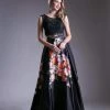 Cinderella Divine - KC1813 Beaded Lace Two Piece Floral Satin Gown 1 Cinderella Divine - KC1813 Beaded Lace Two Piece Floral Satin Gown