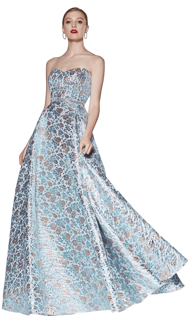 Cinderella Divine - KC19064 Strapless Brocade Sweetheart Ballgown Formal Gowns 3 Cinderella Divine - KC19064 Strapless Brocade Sweetheart Ballgown Formal Gowns