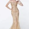 Formal Gowns Cinderella Divine - KC885 Sleeveless Sparkly Beaded Lace Mermaid Gown
