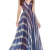Cinderella Divine - KC895 Glittered And Multi-colored Pleated Dress Formal Gowns