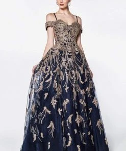 Cinderella Divine - KV1034 Beaded Lace Sweetheart Ballgown Formal Gowns