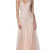 Cinderella Divine - Lace Appliqued Trumpet Evening Dress CJ503