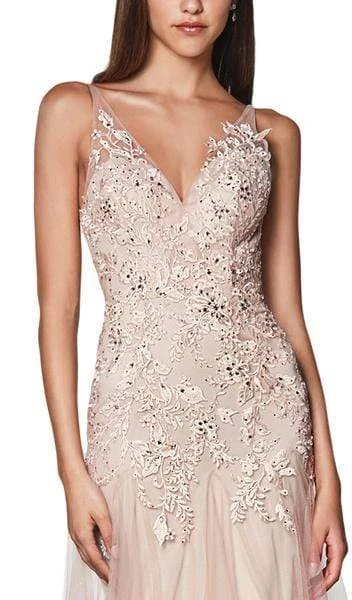 Cinderella Divine - Lace Appliqued Trumpet Evening Dress CJ503 4 Cinderella Divine - Lace Appliqued Trumpet Evening Dress CJ503
