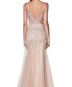 Cinderella Divine - Lace Appliqued Trumpet Evening Dress CJ503 8 Cinderella Divine - Lace Appliqued Trumpet Evening Dress CJ503