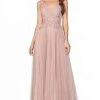Cinderella Divine - Lace Appliqued V-Neck Long Dress CJ536 - 1 Pc Dusty Rose In Size 6 Available Formal Gowns 1 Cinderella Divine - Lace Appliqued V-Neck Long Dress CJ536 - 1 Pc Dusty Rose In Size 6 Available Formal Gowns