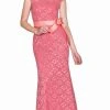 Formal Gowns Cinderella Divine - Lace Cap Sleeve Illusion Bateau Sheath Dress 2 Formal Gowns Cinderella Divine - Lace Cap Sleeve Illusion Bateau Sheath Dress