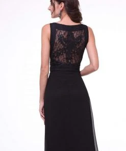 Formal Gowns Cinderella Divine - Lace Embroidered Bateau Neck Sheath Dress 9 Formal Gowns Cinderella Divine - Lace Embroidered Bateau Neck Sheath Dress