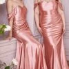 Cinderella Divine - Metallic Draped Prom Dress CH163C 1 Pc Dusty Rose In Size 4X Available Formal Gowns 1 Cinderella Divine - Metallic Draped Prom Dress CH163C 1 Pc Dusty Rose In Size 4X Available Formal Gowns