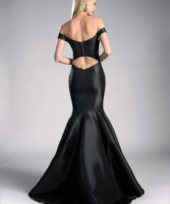 Cinderella Divine - Off-Shoulder Mikado Mermaid Dress