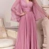 Cinderella Divine - Pleated Flutter Evening Dress CD242 - 1 Pc Orchid In Size 10 Available 1 Cinderella Divine - Pleated Flutter Evening Dress CD242 - 1 Pc Orchid In Size 10 Available