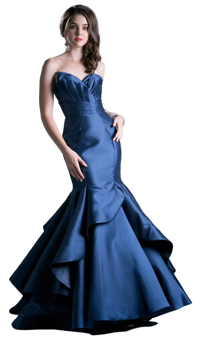 Formal Gowns Cinderella Divine - Pleated Modified Sweetheart Ruffled Mermaid Dress 6 Formal Gowns Cinderella Divine - Pleated Modified Sweetheart Ruffled Mermaid Dress