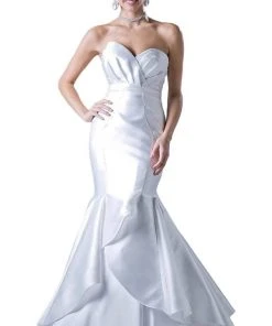 Formal Gowns Cinderella Divine - Pleated Modified Sweetheart Ruffled Mermaid Dress 11 Formal Gowns Cinderella Divine - Pleated Modified Sweetheart Ruffled Mermaid Dress