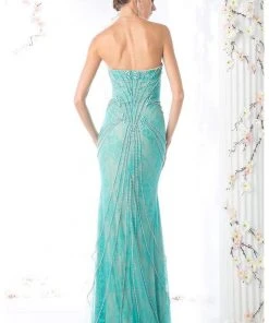 Cinderella Divine - S551421 Strapless Laced Long Dress Formal Gowns