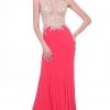 Cinderella Divine - Sheer Fitted Sleeveless Evening Dress 1 Cinderella Divine - Sheer Fitted Sleeveless Evening Dress