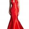 Cinderella Divine - Sleeveless High Halter Neck Mermaid Evening Gown