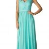 Formal Gowns Cinderella Divine - Sleeveless Twisted Front Bodice Chiffon Long Formal Dress