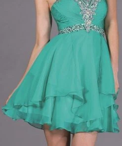 Cinderella Divine - Strapless Sweetheart Tiered Hem A-Line Cocktail Dress Cocktail Dresses 16 Cinderella Divine - Strapless Sweetheart Tiered Hem A-Line Cocktail Dress Cocktail Dresses