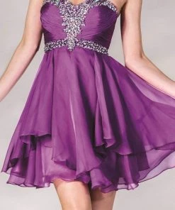 Cinderella Divine - Strapless Sweetheart Tiered Hem A-Line Cocktail Dress Cocktail Dresses 17 Cinderella Divine - Strapless Sweetheart Tiered Hem A-Line Cocktail Dress Cocktail Dresses