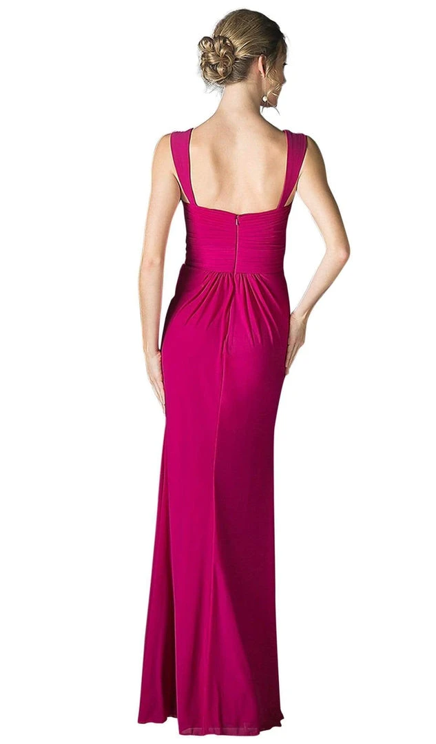 Cinderella Divine - Surplice Bodice Draping Sheath Dress Formal Gowns 11 Cinderella Divine - Surplice Bodice Draping Sheath Dress Formal Gowns