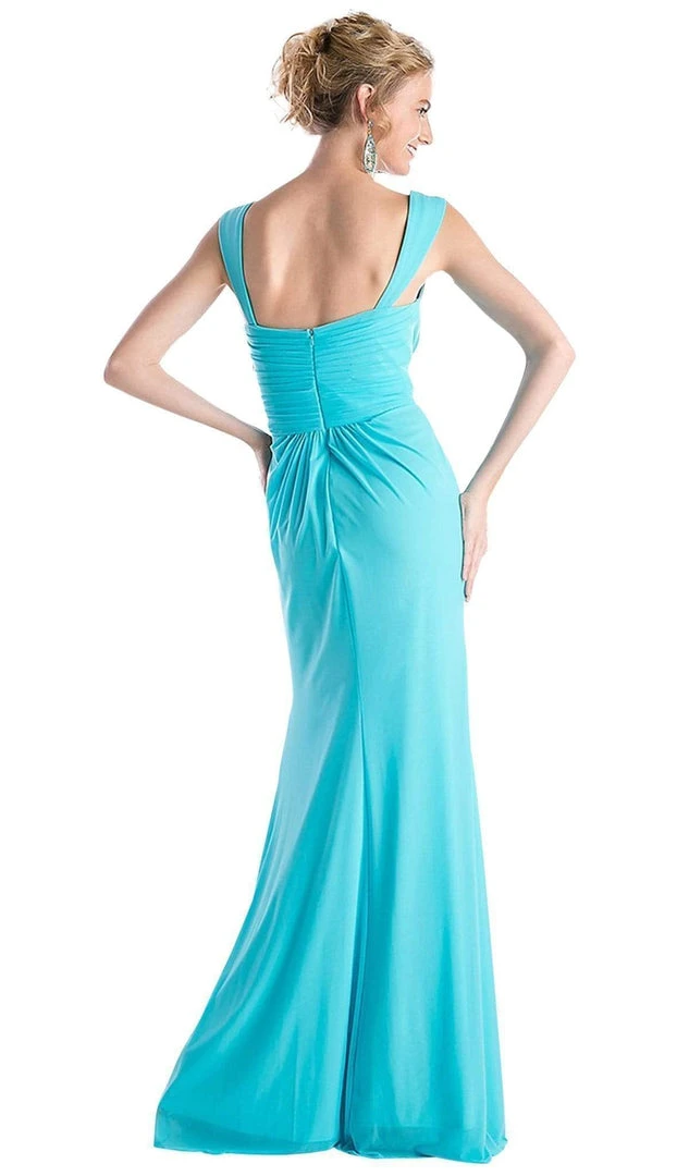 Cinderella Divine - Surplice Bodice Draping Sheath Dress Formal Gowns 12 Cinderella Divine - Surplice Bodice Draping Sheath Dress Formal Gowns
