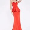 Cinderella Divine - Sweetheart Peplum Trumpet Dress P102 - 1 Pc Red In Size 6 Available