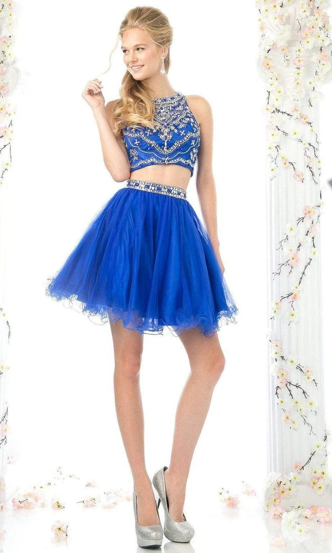 Cinderella Divine - Two-Piece Crystal Ornate Illusion A-Line Dress Cocktail Dresses 11 Cinderella Divine - Two-Piece Crystal Ornate Illusion A-Line Dress Cocktail Dresses