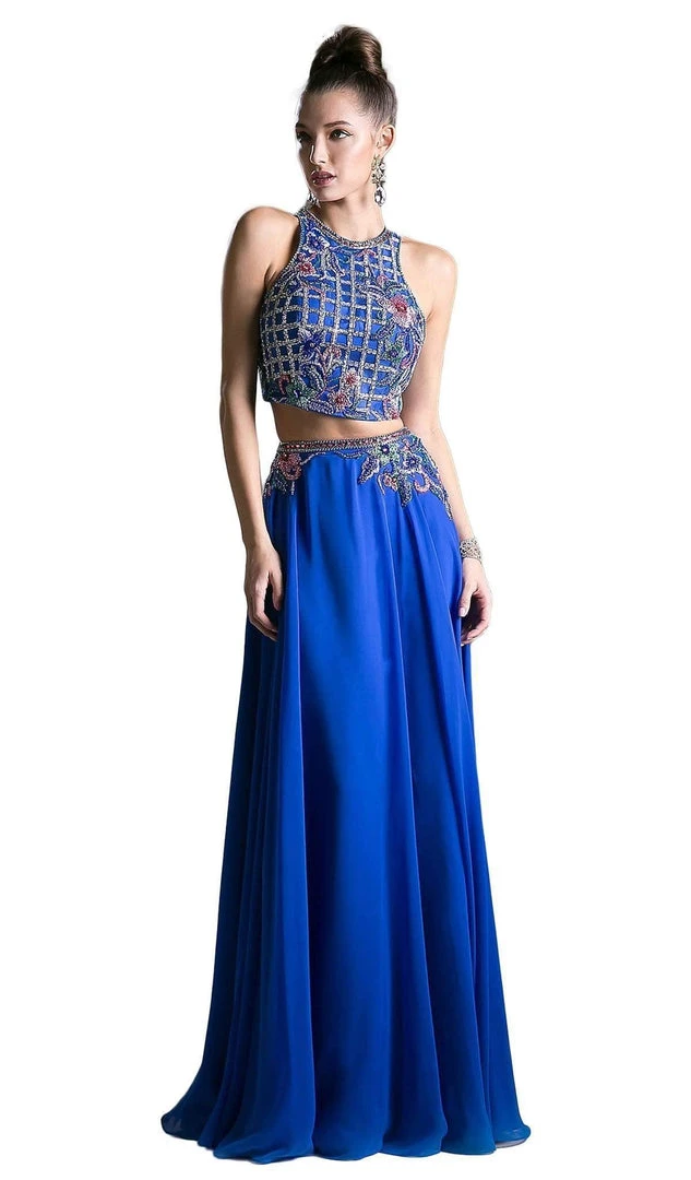 Cinderella Divine - Two Piece Floral Embroidered A-line Dress 5 Cinderella Divine - Two Piece Floral Embroidered A-line Dress