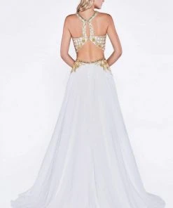 Cinderella Divine - Two Piece Floral Embroidered A-line Dress