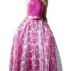 Formal Gowns Cinderella Divine - Two Piece Sequined Floral Printed A-line Gown