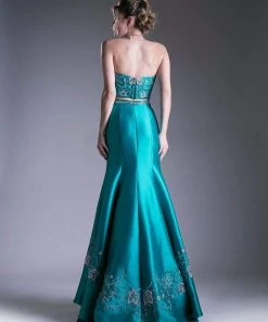 Formal Gowns Cinderella Divine - Two Piece Strapless Embellished Mermaid Dress 8 Formal Gowns Cinderella Divine - Two Piece Strapless Embellished Mermaid Dress