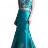 Formal Gowns Cinderella Divine - Two Piece Strapless Embellished Mermaid Dress