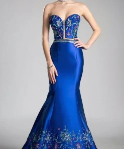 Formal Gowns Cinderella Divine - Two Piece Strapless Embellished Mermaid Dress 10 Formal Gowns Cinderella Divine - Two Piece Strapless Embellished Mermaid Dress