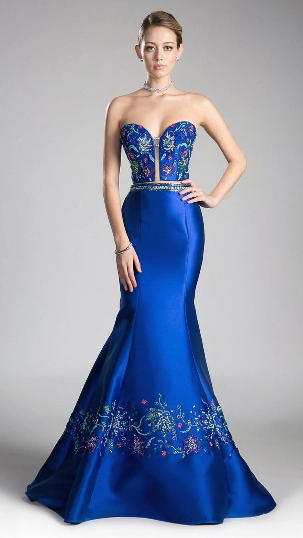 Formal Gowns Cinderella Divine - Two Piece Strapless Embellished Mermaid Dress 6 Formal Gowns Cinderella Divine - Two Piece Strapless Embellished Mermaid Dress