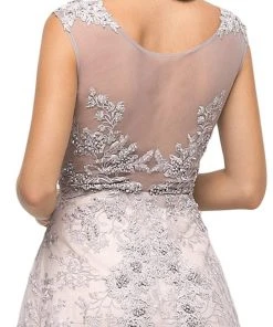 Cinderella Divine - UE003 Embellished Bateau A-line Gown 9 Cinderella Divine - UE003 Embellished Bateau A-line Gown