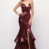 Formal Gowns Cinderella Divine - UE010 Allover Sequin Tiered Ruffle Mermaid Gown 1 Formal Gowns Cinderella Divine - UE010 Allover Sequin Tiered Ruffle Mermaid Gown