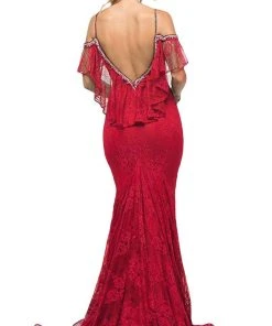 Formal Gowns Cinderella Divine - UH552 Beaded Cold Shoulder Mermaid Dress 8 Formal Gowns Cinderella Divine - UH552 Beaded Cold Shoulder Mermaid Dress