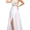 Formal Gowns Cinderella Divine - UM076 Beaded Halter A-line Dress With Train 2 Formal Gowns Cinderella Divine - UM076 Beaded Halter A-line Dress With Train