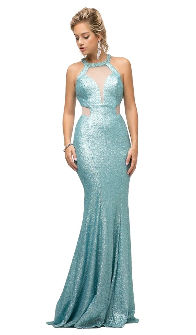 Formal Gowns Cinderella Divine - UR133 Illusion Cutout Allover Sequin Mermaid Gown 6 Formal Gowns Cinderella Divine - UR133 Illusion Cutout Allover Sequin Mermaid Gown