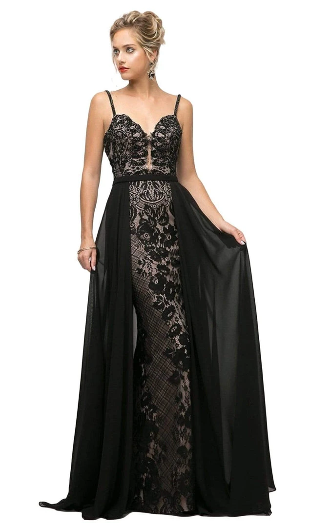 Cinderella Divine - UT254 Lace Deep Sweetheart Dress With Overskirt Formal Gowns 5 Cinderella Divine - UT254 Lace Deep Sweetheart Dress With Overskirt Formal Gowns