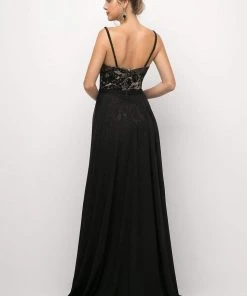 Cinderella Divine - UT254 Lace Deep Sweetheart Dress With Overskirt Formal Gowns