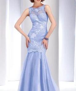 Clarisse - 2714 Illusion Applique Mermaid Gown 13 Clarisse - 2714 Illusion Applique Mermaid Gown