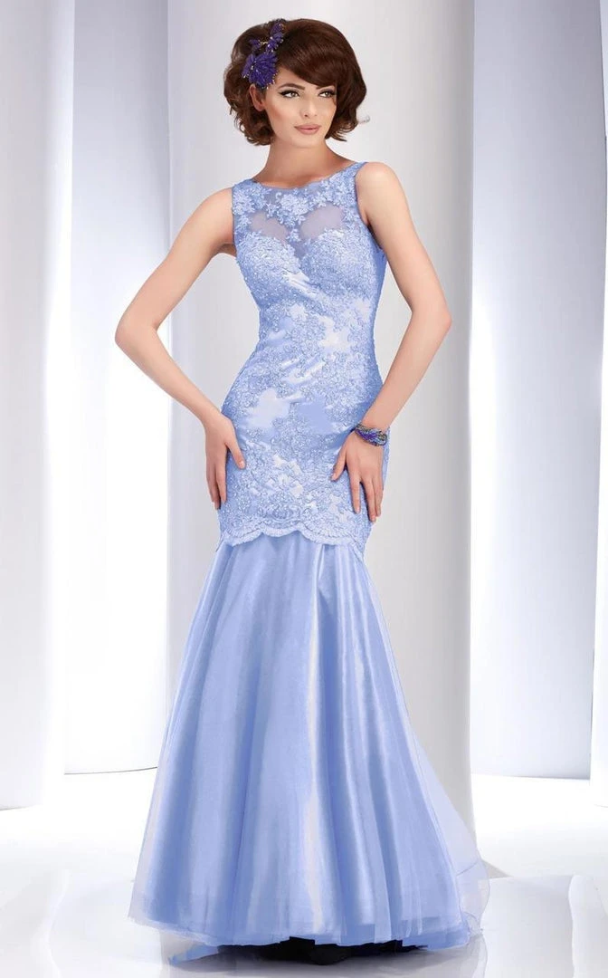 Clarisse - 2714 Illusion Applique Mermaid Gown 8 Clarisse - 2714 Illusion Applique Mermaid Gown