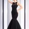 Clarisse - 2714 Illusion Applique Mermaid Gown