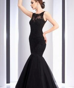 Clarisse - 2714 Illusion Applique Mermaid Gown